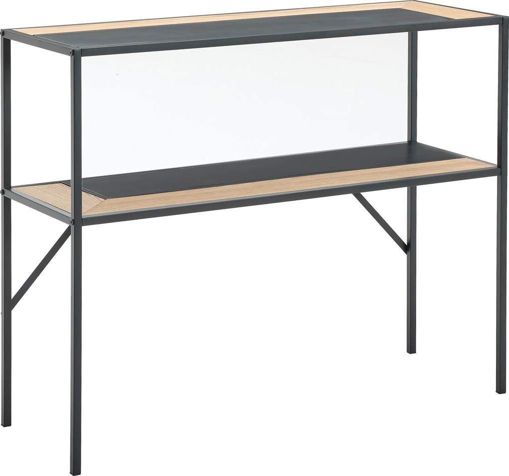 XXXLutz KONZOLOVÝ STOLÍK, jedľa, prírodná farba, čierna, 100/79/35 cm MID.YOU - Stolíky do obývačky - 001914005601