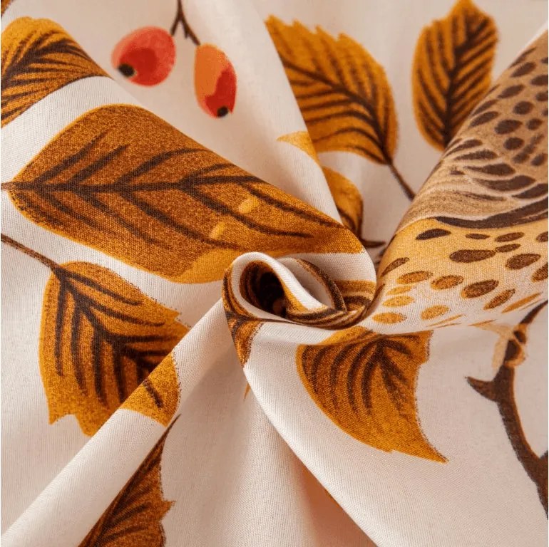 Plachta z mikrovlákna BIRDS PUMPKIN hnedé 90x200 cm
