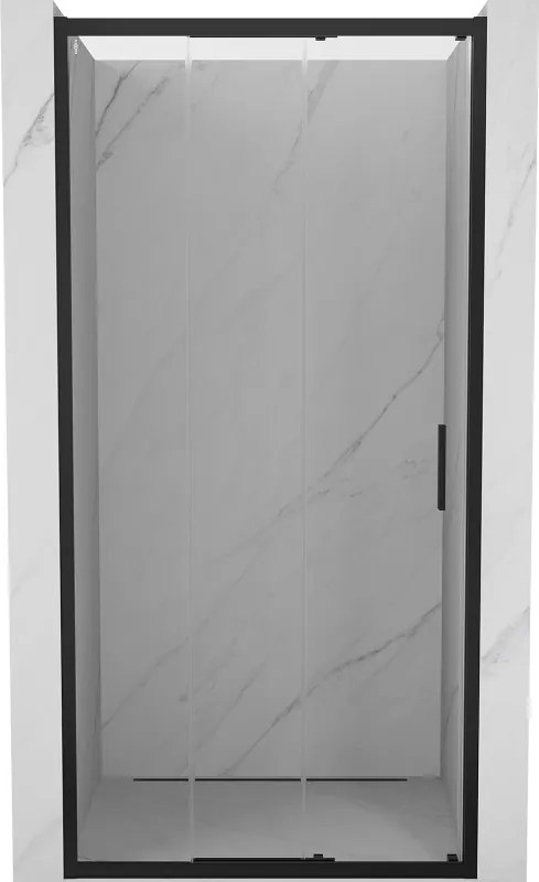 Mexen Exo-3S, sprchové posuvné dvere, 95x200 cm, číre sklo, čierny profil, 8153-095-000-70-00