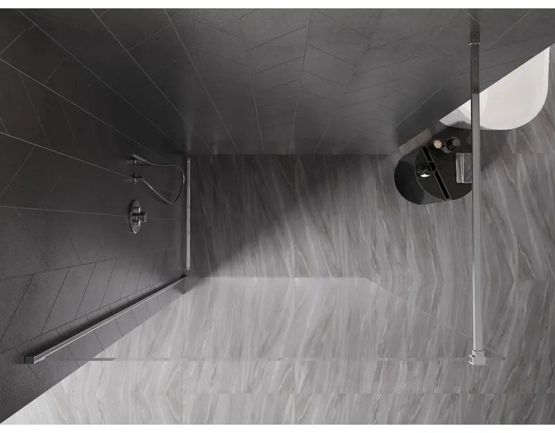 Mexen, Mexen Kioto-X sprchová stena 70 x 200 cm, priehľadná 10 mm, chróm - 800-070-101-01-00-X