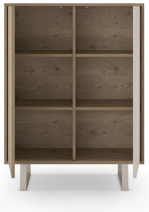 Skrinka v dekore duba v sivo-prírodnej farbe 90x120 cm Millay – Marckeric