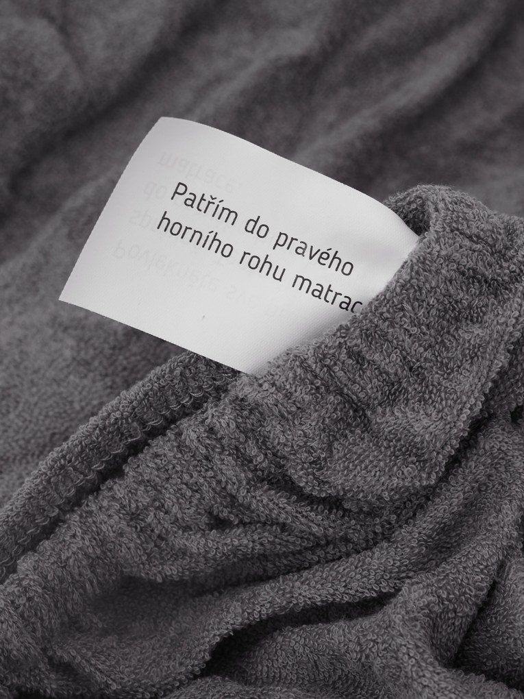 Froté plachta 220 × 200 cm - tmavo sivá