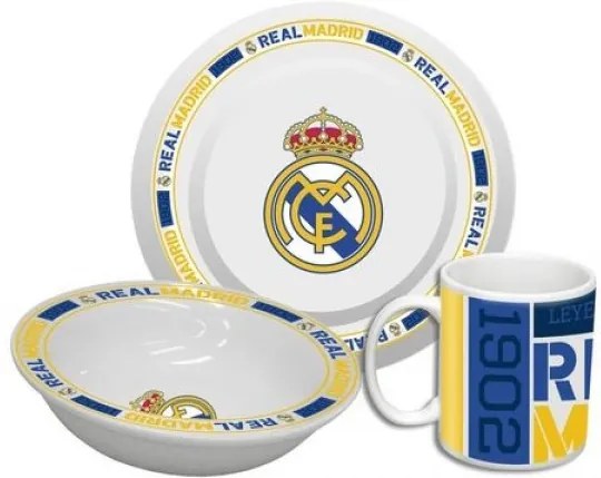 Jedálenská súprava REAL MADRID tanier, miska, hrnček