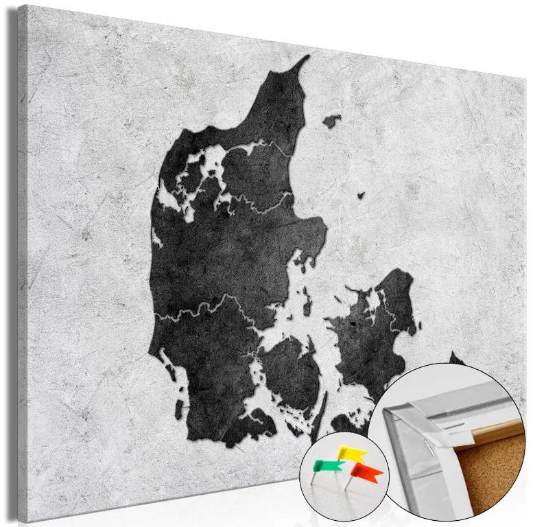 Artgeist Obraz na korku - Stone Denmark [Cork Map] Veľkosť: 60x40