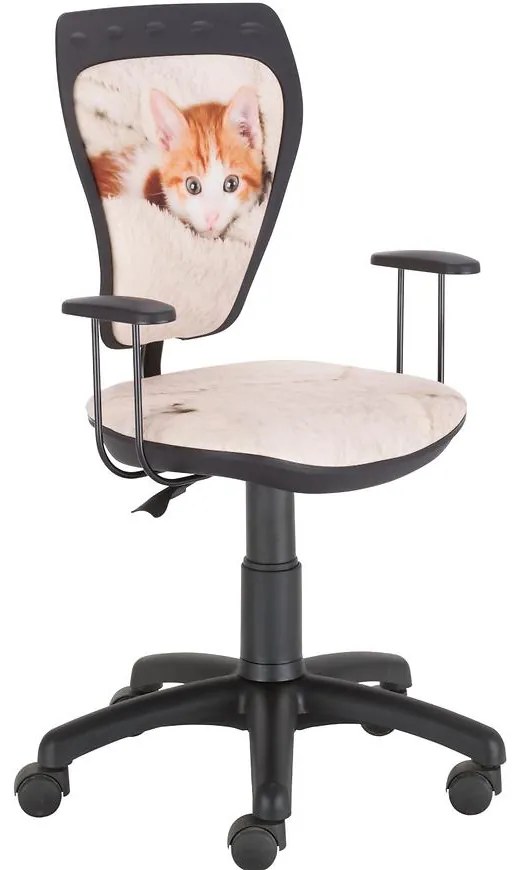 Kancelárska stolička Minnistyle Black Ryšavé mačiatko