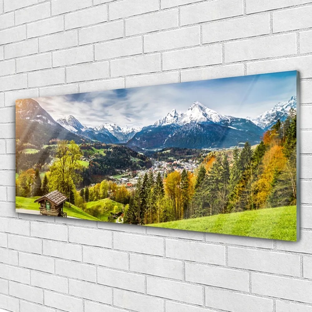 Obraz na akrylátovom skle Alpy príroda 125x50 cm
