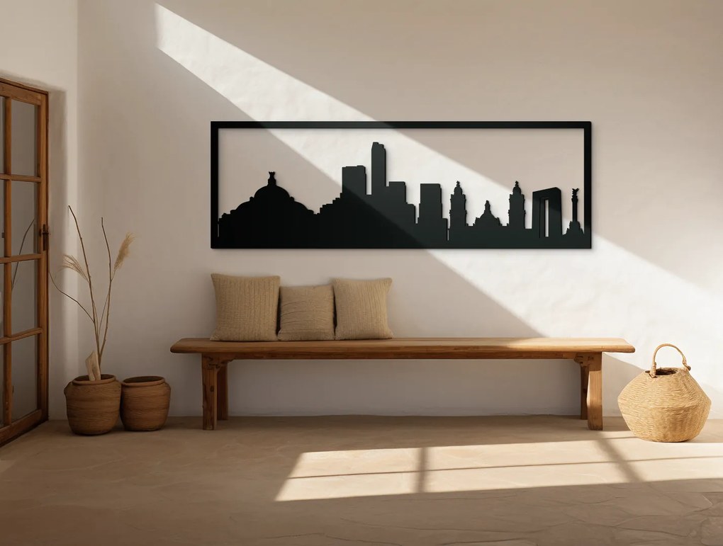 drevko Obraz Mexiko panoráma Rozmer obrazu: 29,5 x 89 cm, Farba dekorácie: Čierna