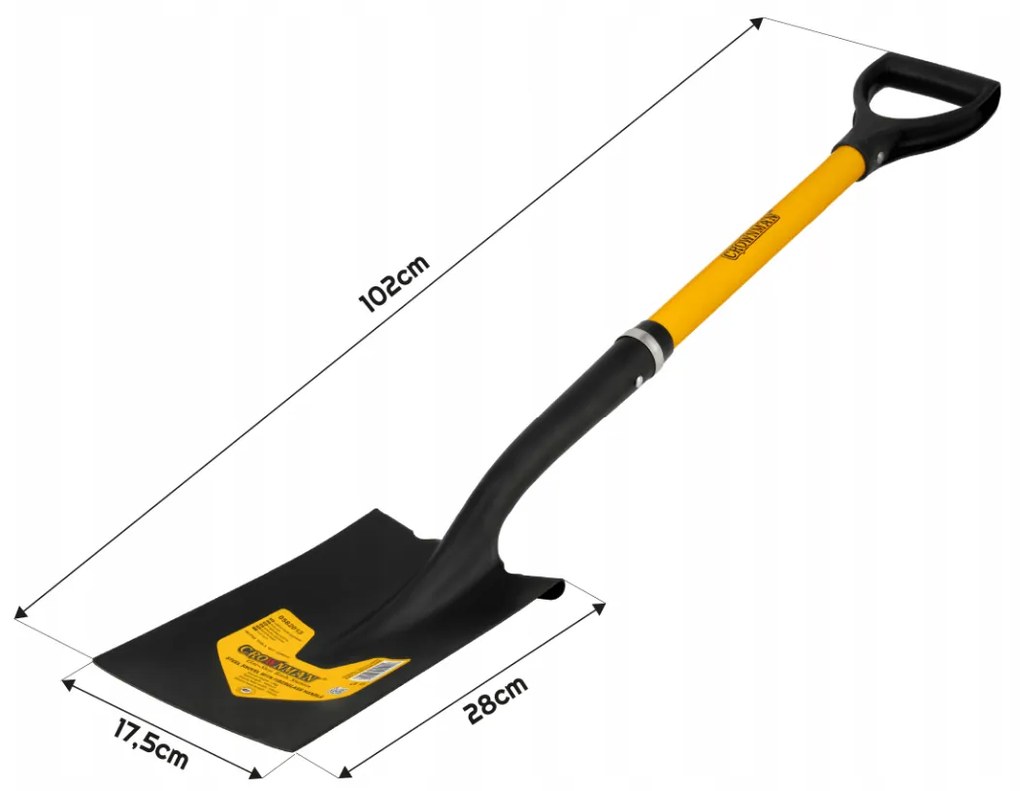 CROWNMAN Rýľ s násadou 105 cm