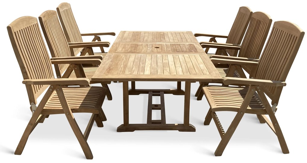 Noela Záhradná drevená zostava 1+6 pre 6 osôb Bali II.