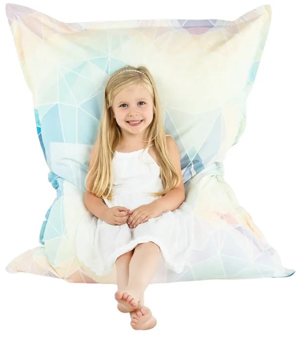 Veľký relaxačný vankúš Pastel Abstract – moderný dizajn a pohodlie pre každého Veľkosť: XL