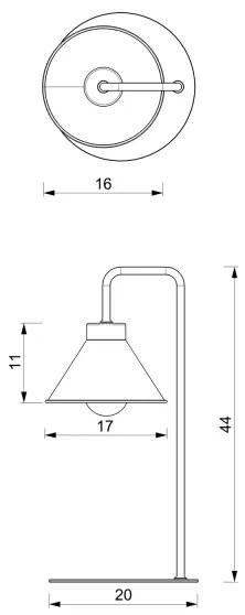 Stolná lampa DEMET 1xE27/15W/230V čierna/zlatá
