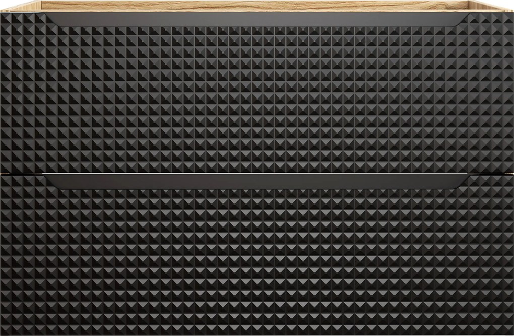 Comad Kúpeľňová skrinka pod umývadlo Luxor Black 90 čierna/dub olejovaný