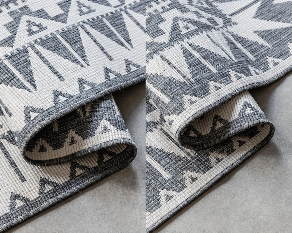 Kusový koberec Gemini 106018 Silver z kolekcie Elle – na von aj na doma, 160x230, šedá, chodba / predsieň, ELLE Decoration