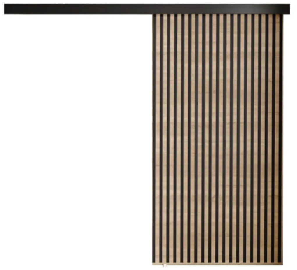 Interiérové posuvné dvere Boxdis 100, Farba:: Dub craft zlatý/Čierna