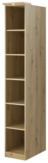 Regál OPTIMA + LED, 35x217x63, biela