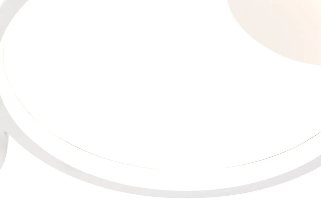 Biele stropné svietidlo vrátane LED 3-stupňové stmievateľné 4-svetlo - Lupolo