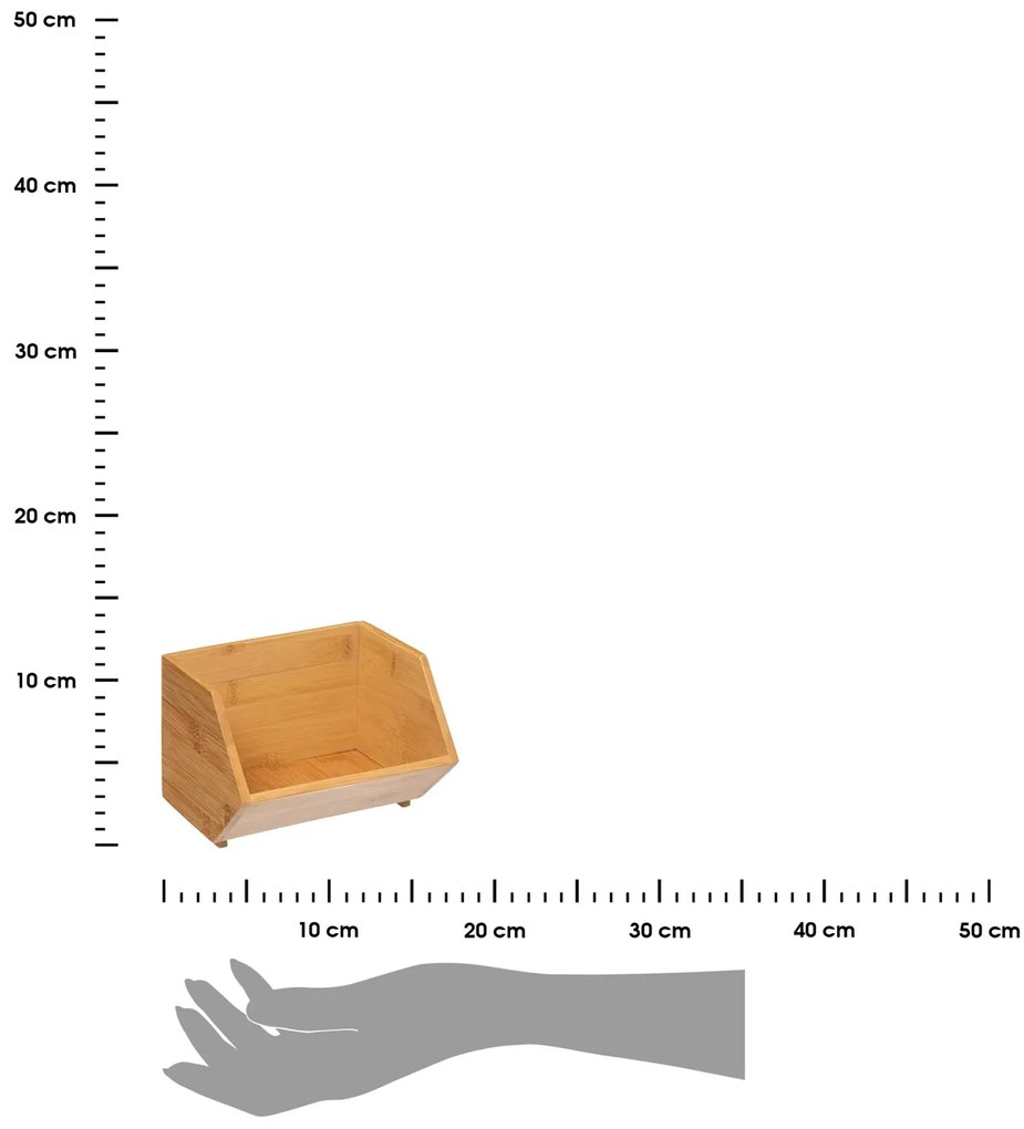 Drevený kuchynský organizér Bam, 15,5x17,5x12,5 cm