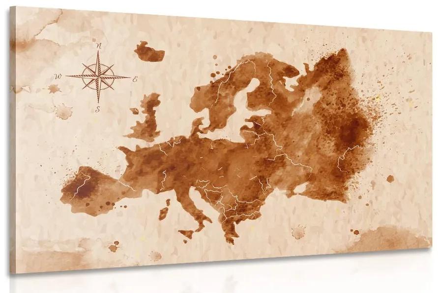 Obraz retro mapa Európy Varianta: 60x40