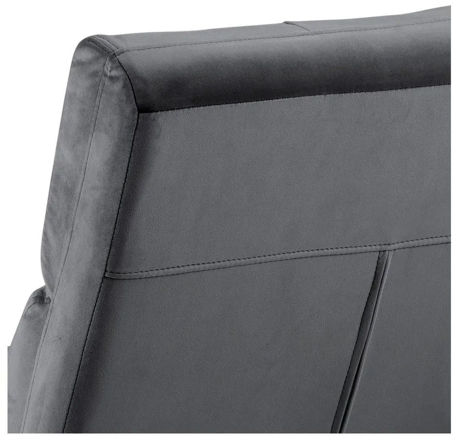 Sivé zamatové kreslo Alba – Actona