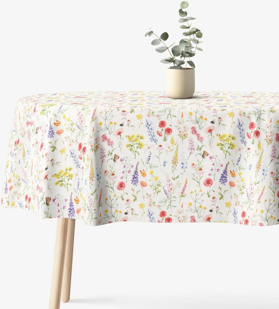 Goldea oválny obrus valencia - rozkvetlá lúka 140 x 240 cm