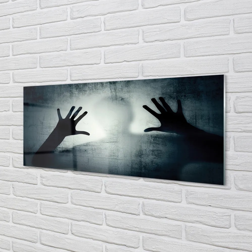 Obraz plexi Tieň ruky a formy hlavy 120x60 cm