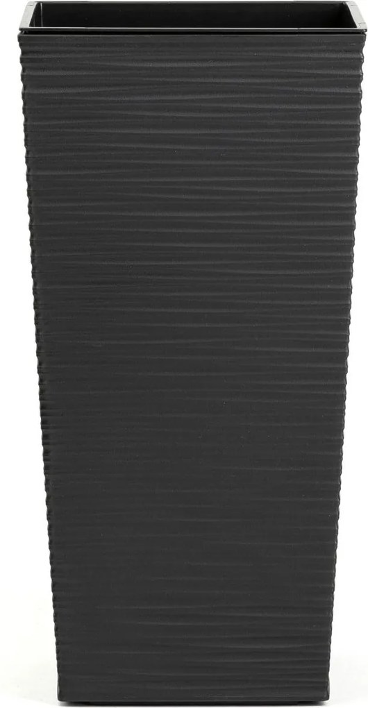 Plastový kvetináč Porto Riflo 36x19x19 cm čierny