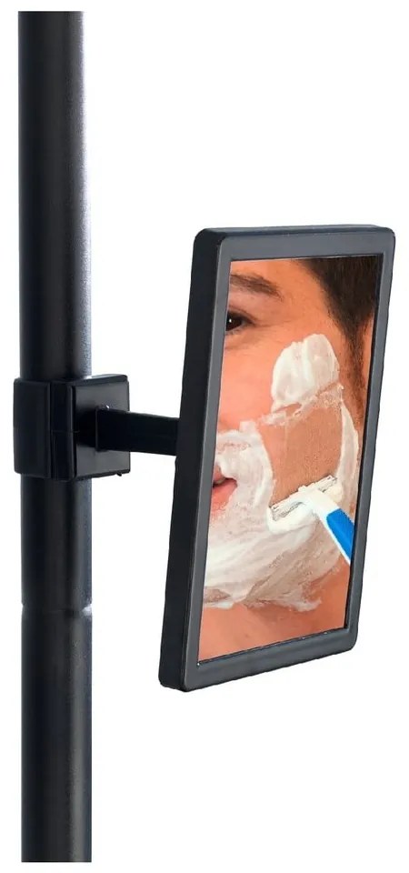 Teleskopická rohová polica do sprchy Wenko Prea Silver/Black, 27 × 20 cm