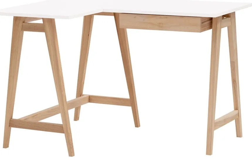 Pracovný stôl s bielou doskou 85x115 cm Luka - Ragaba