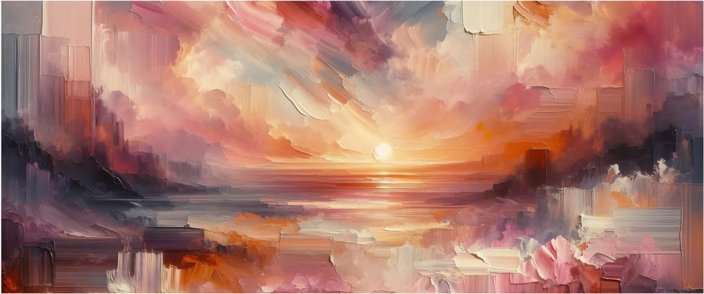 Obraz - Maľované červánky (120x50 cm)