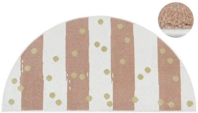 Koberec LIMA M044A krémový / ružový / zlatý polkruh