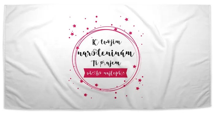 Sablio Uterák K tvojim narodeninám ti prajem všetko najlepšie - 30x50 cm