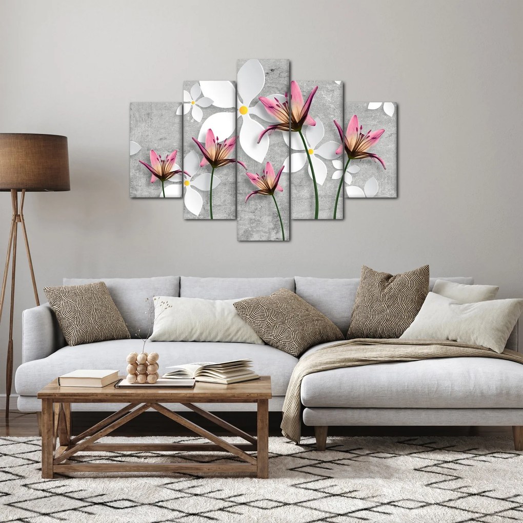 Obraz kvetinové abstrakcie (150x105 cm)