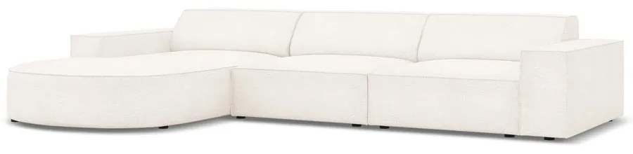 Béžová rohová pohovka z textílie bouclé (ľavý roh) Jodie – Micadoni Home