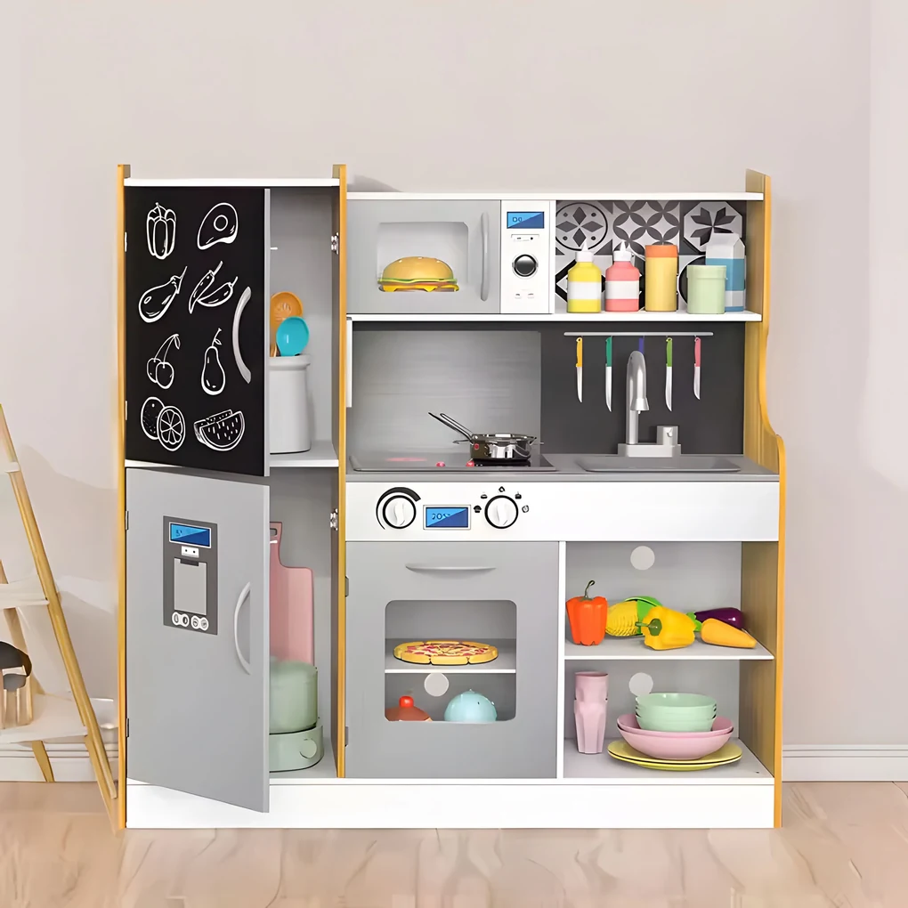Detská kuchynka so zvukovou a LED kriedovou tabuľou, ECOTOYS