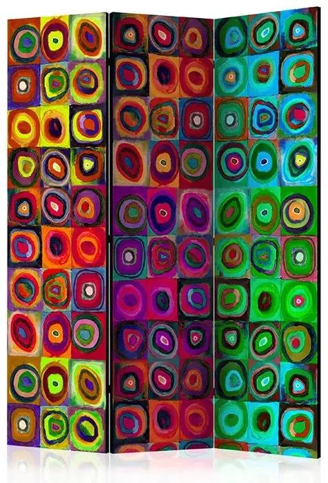 Paraván - Colorful Abstract Art [Room Dividers] Veľkosť: 135x172, Verzia: Akustický