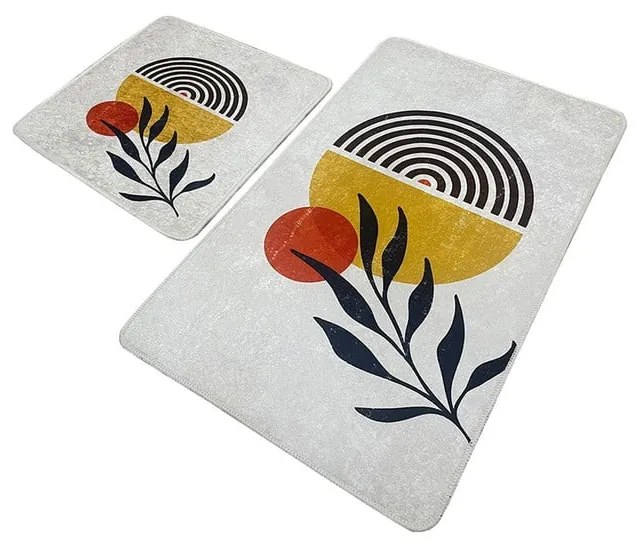 Svetlosivé kúpeľňové predložky v súprave 2 ks 60x100 cm Le Soleil – Foutastic