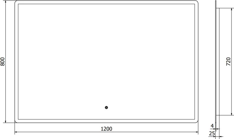 Mexen Navia, LED kúpeľňové zrkadlo s podsvietením 120 x 80 cm, 6000K, ochrana proti zahmlievaniu, 9803-120-080-611-00