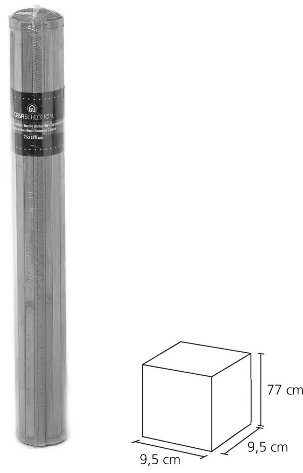Zelený/sivý bambusový koberec 75x175 cm – Casa Selección