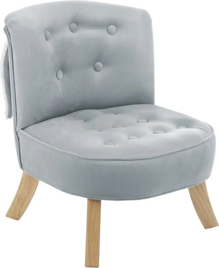 Detské kreslo ušiak - šedá 17 cm a 25 cm Drevo