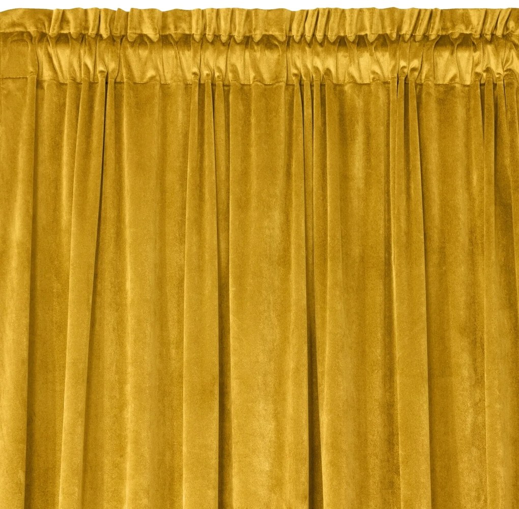 ZATEMŇOVACÍ ZÁVES NA PÁSKE MELANIE 140X270 CM HORČICOVÁ