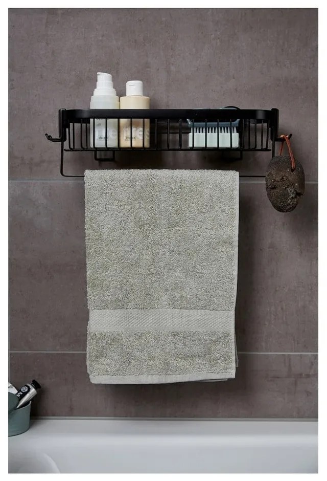 Čierna nástenná polička Wenko Classic Plus