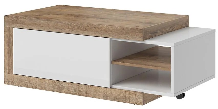 Konferenčný stolík Sintra 99 dub samdal-biely/dub Samdal-biely lesk