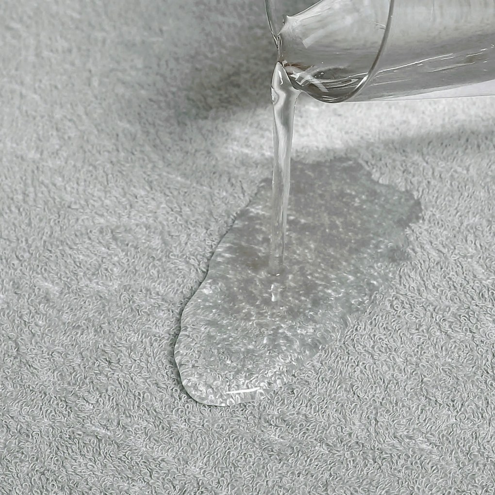 Goldea nepriepustná froté elastická plachta - svetlo sivá 120 x 200 cm