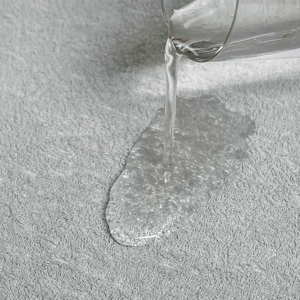 Goldea nepriepustná froté elastická plachta - svetlo sivá 80 x 200 cm