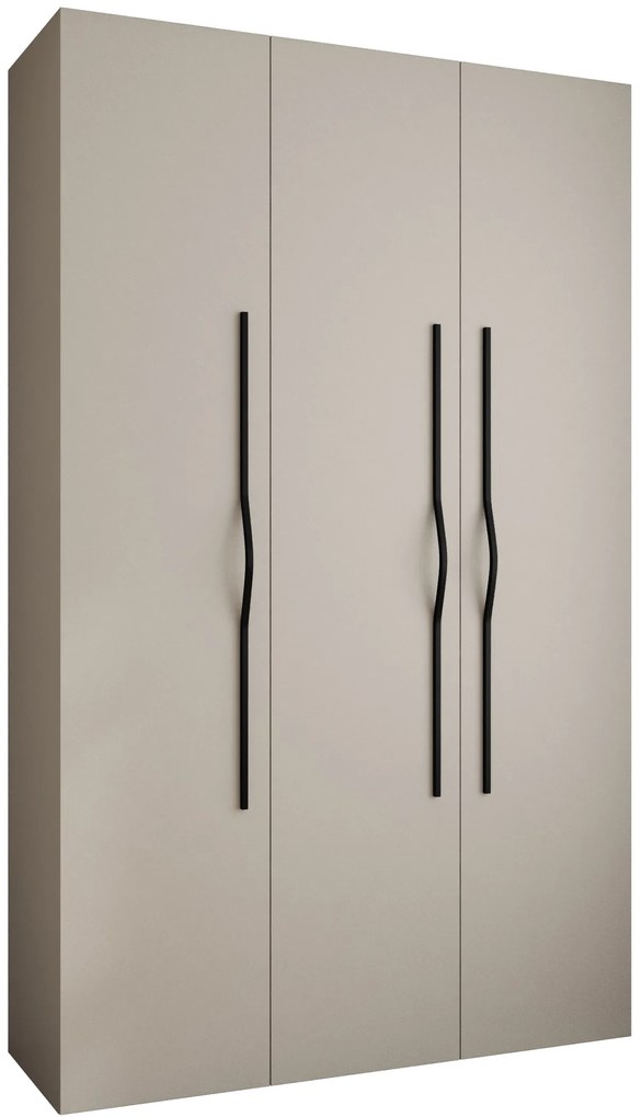 Šatníková skriňa 150 cm Carmela 50-2 (kašmír + čierna). Akcia -20%. Vlastná spoľahlivá doprava až k Vám domov. 1126743