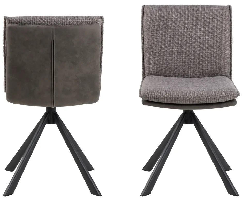 Otočná jídelní židle Flynn šedohnědá