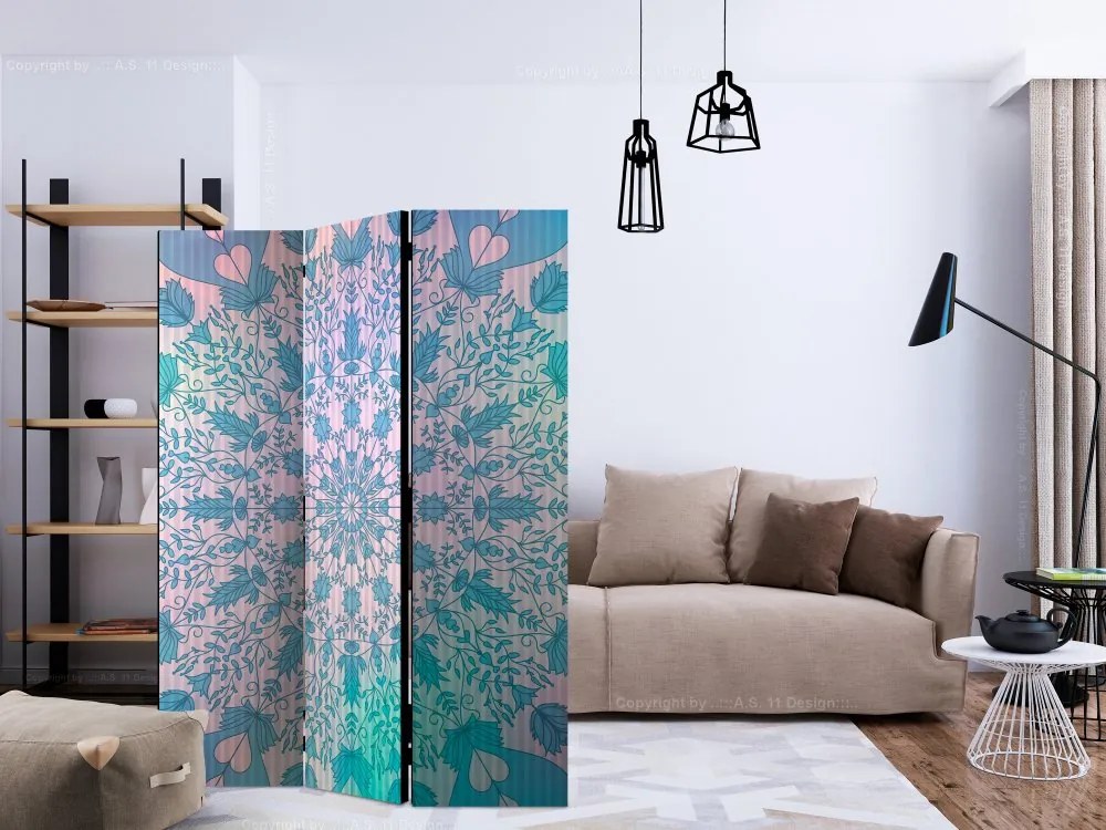 Artgeist Paraván - Girly Mandala (Blue) [Room Dividers]