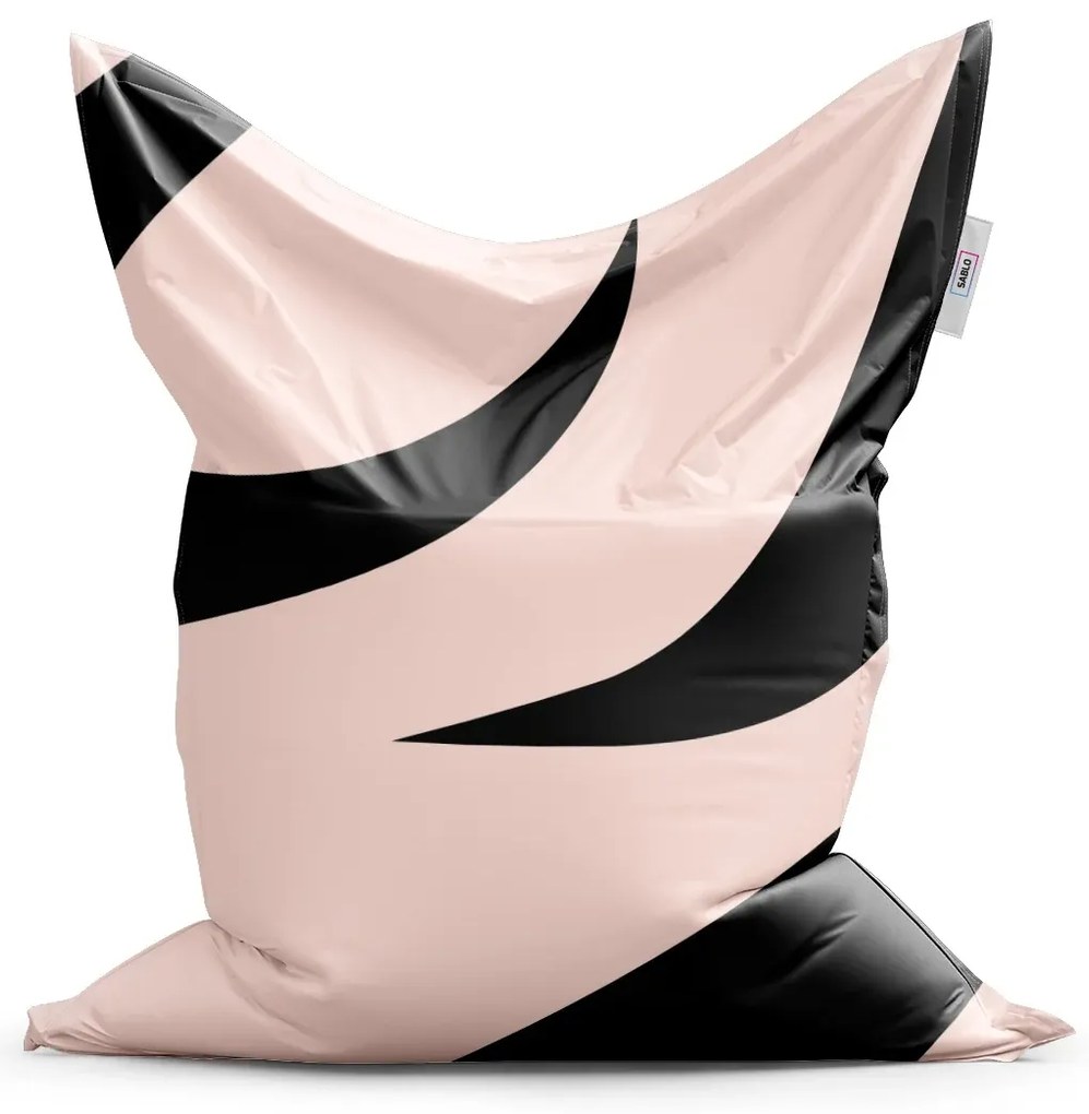 Sablio Sedací vak Ružový vzor zebry - 200x140 cm