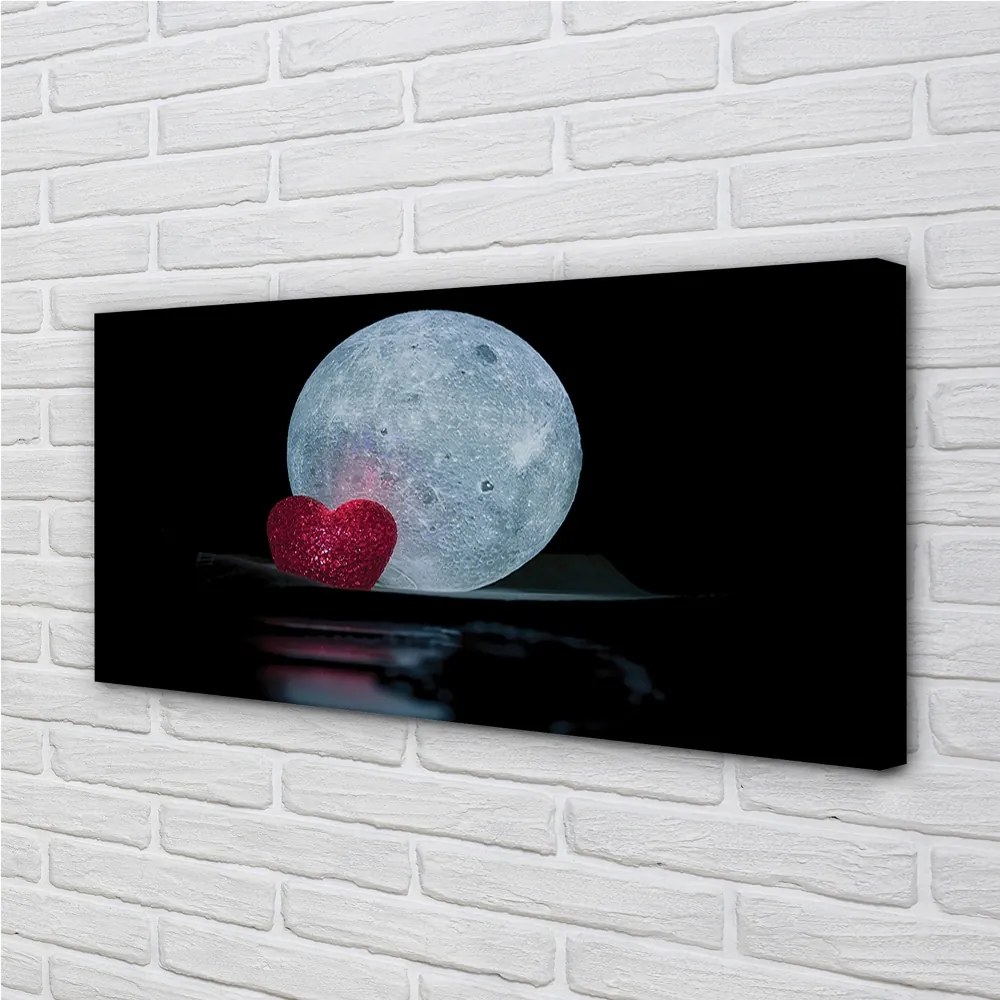 Obraz canvas srdcom Mesiaca 120x60 cm