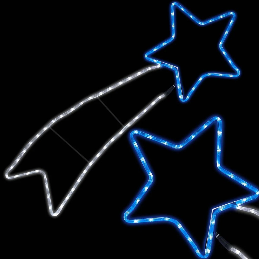 Vonkajšie vianočné osvetlenie - kométa | modro-biela